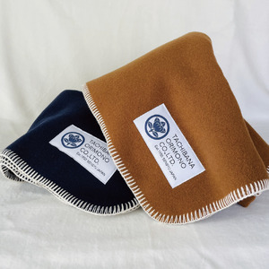 ウール・カシミヤブランケット　ブラウン　2枚セット（009_5103）