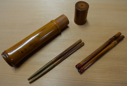 竹甚工房　煤竹　箸（２本継）（010_5021）