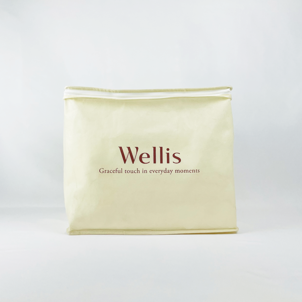 Wellis　バスタオル4枚　フェイスタオル4枚  ネイビー　ランドリーバッグ付き　（009_5137_03）