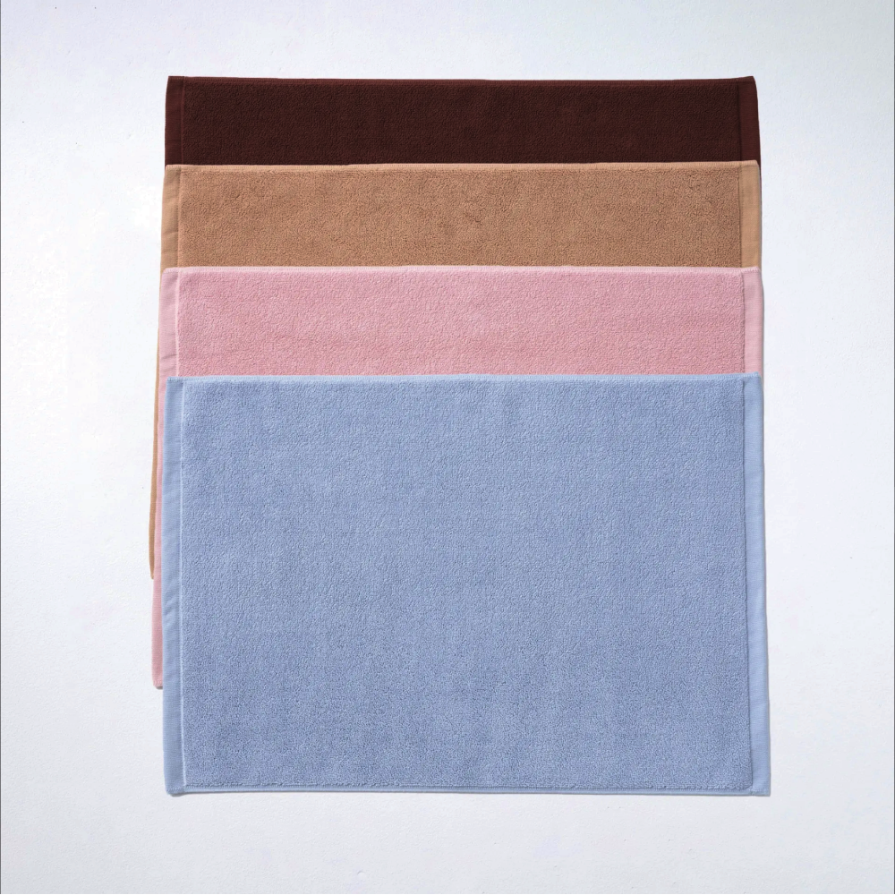 ろ七タオル　ROSHICHI ホテル仕様バスマット　ミスティブルー２枚（009_5145）