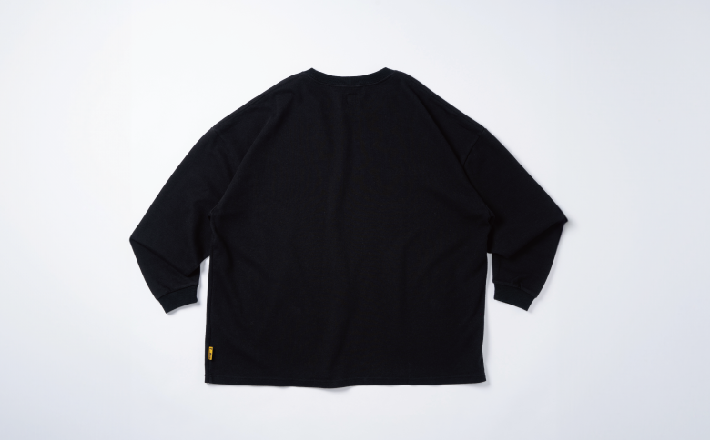 橘織物　LONG SLEEVE T-SHIRT Black （009_5224）