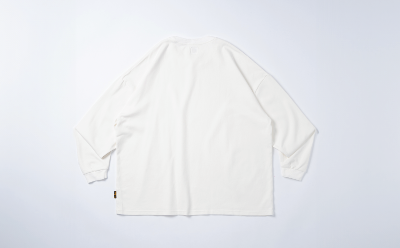 橘織物　LONG SLEEVE T-SHIRT White （009_5225）