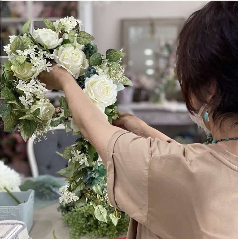 ハート型フラワーリース（036_5002）