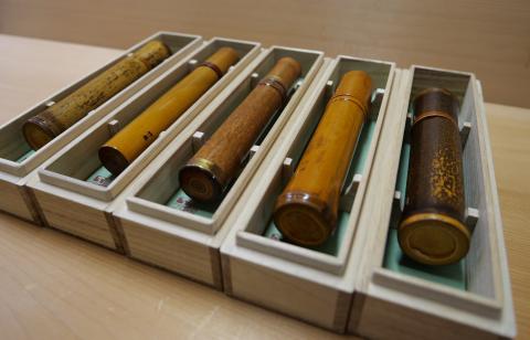 竹甚工房　煤竹　箸（２本継）（010_5021）