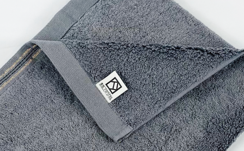 【究極の肌触りと吸水力】フェイスタオル4枚　グレー　W premier(009_5029_02)