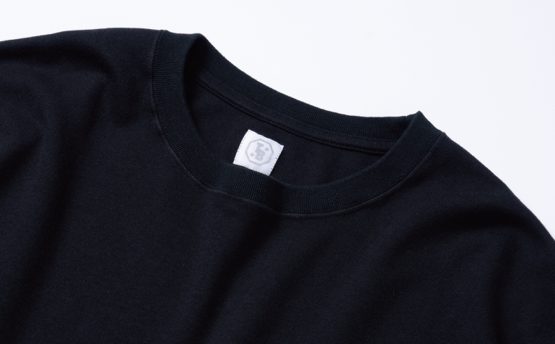 橘織物　LONG SLEEVE T-SHIRT Black （009_5224）
