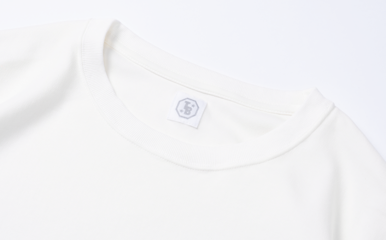 橘織物　CROPPED-SLEEVE T-SHIRT White（009_5229）