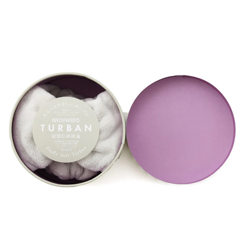 【mofumo】美髪専用ナイトケアターバン（ライトグレー）（031_5004）