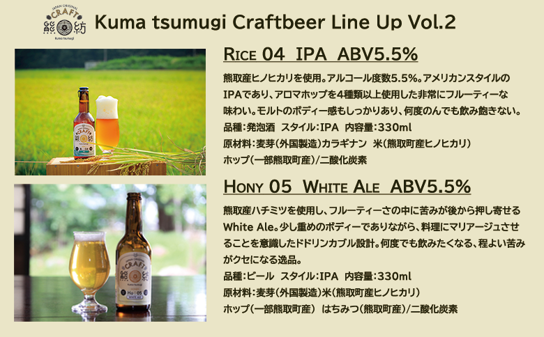 Kuma Tsumugi クラフトビ－ル（飲み比べ５種＋１本　計６本セット）（041_5001）