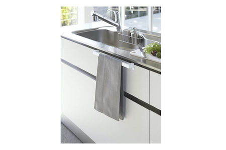 泉州タオル×山崎実業　W premier　キッチンタオルハンガーバー タワー ホワイト　マグネットバスルームタオルハンガー タワー ワイド ホワイト　セット　B1　（009_5067）