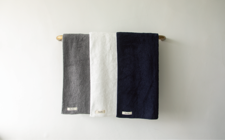 Wellis【極上の肌心地】バスタオル4枚 グレー（009_5109）