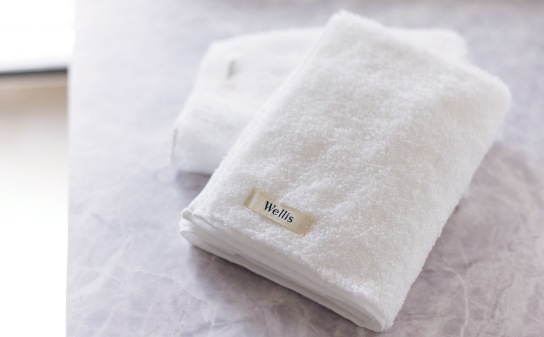 Wellis【極上の肌心地】ウォッシュタオル4枚 ボルドー（009_5127）