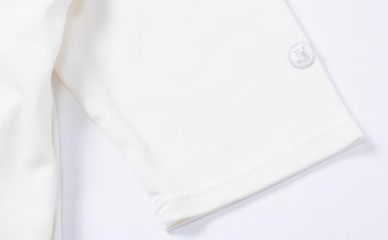 橘織物　CROPPED-SLEEVE T-SHIRT White（009_5229）