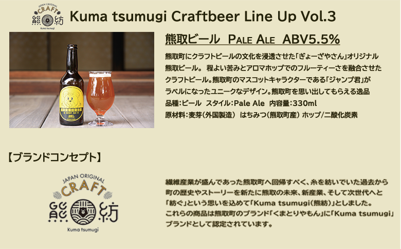 Kuma Tsumugi クラフトビ－ル（飲み比べ５種＋１本　計６本セット）（041_5001）