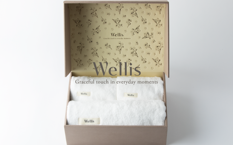 Wellis【極上の肌心地】フェイスタオル2枚・バスタオル1枚　ギフトセット　ナチュラルホワイト（009_5036_01）