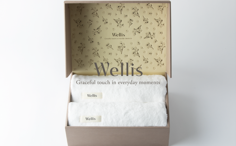 Wellis【極上の肌心地】バスタオル2枚　ギフトセット　ナチュラルホワイト（009_5040_01）