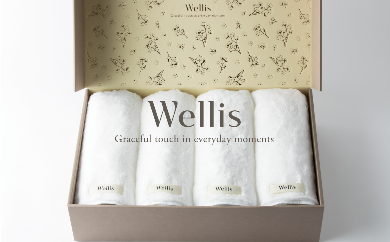 Wellis【極上の肌心地】バスタオル4枚　ギフトセット　ナチュラルホワイト（009_5041_01）