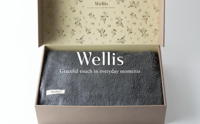 Wellis【極上の肌心地】タオルケット1枚　ギフトセット　グレー（009_5044_02）