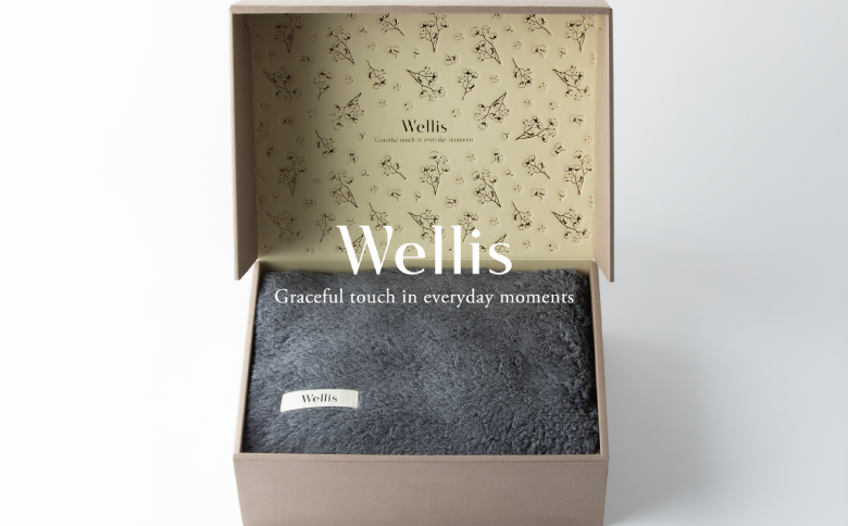 Wellis【極上の肌心地】ブランケット1枚　ギフトセット　グレー（009_5046_02）