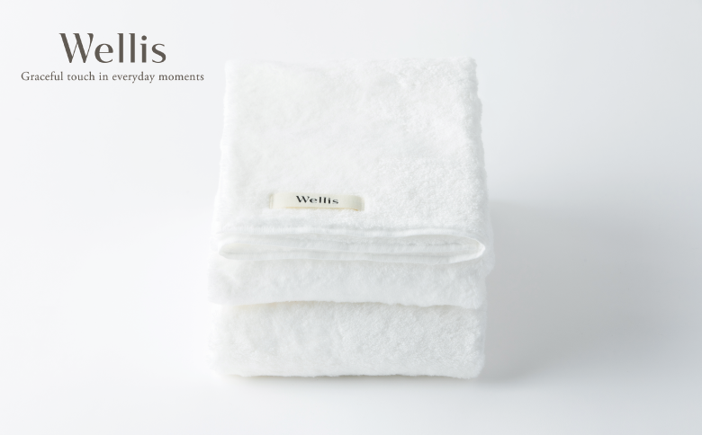 【ＡＮＡ限定】Wellis【極上の肌心地】バスタオル2枚 ナチュラルホワイト（009_5104）
