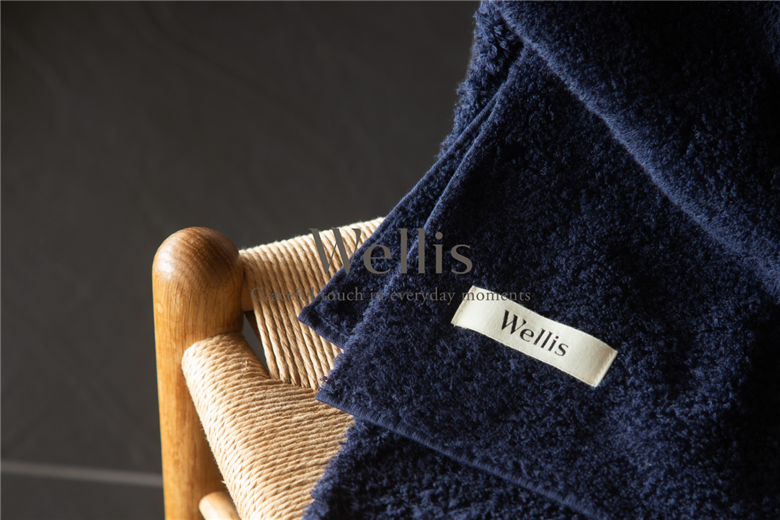 【ＡＮＡ限定】Wellis タオルハンカチ２枚・ウォッシュタオル4枚・フェイスタオル４枚　グレー・ネイビー（009_5152）
