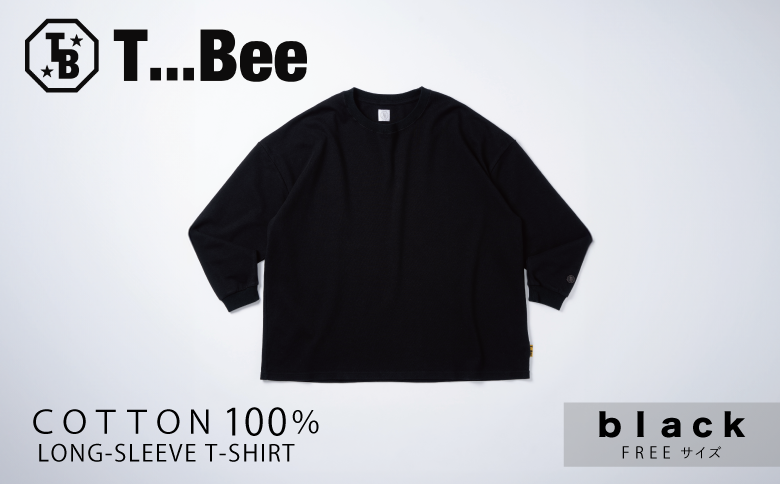 橘織物　LONG SLEEVE T-SHIRT Black （009_5224）