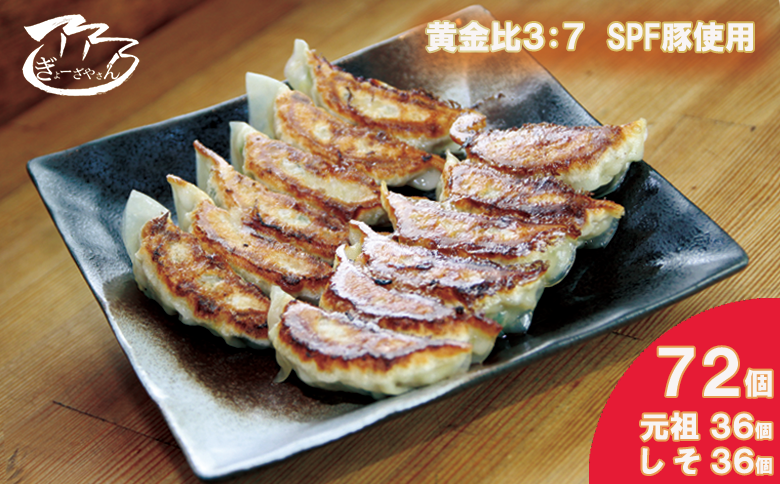 【ANA限定】⑥ぎょーざやさんの餃子詰め合わせセット　（2種　元祖＋しそ　計72個）（027_5008）※北海道・沖縄・離島への配送不可