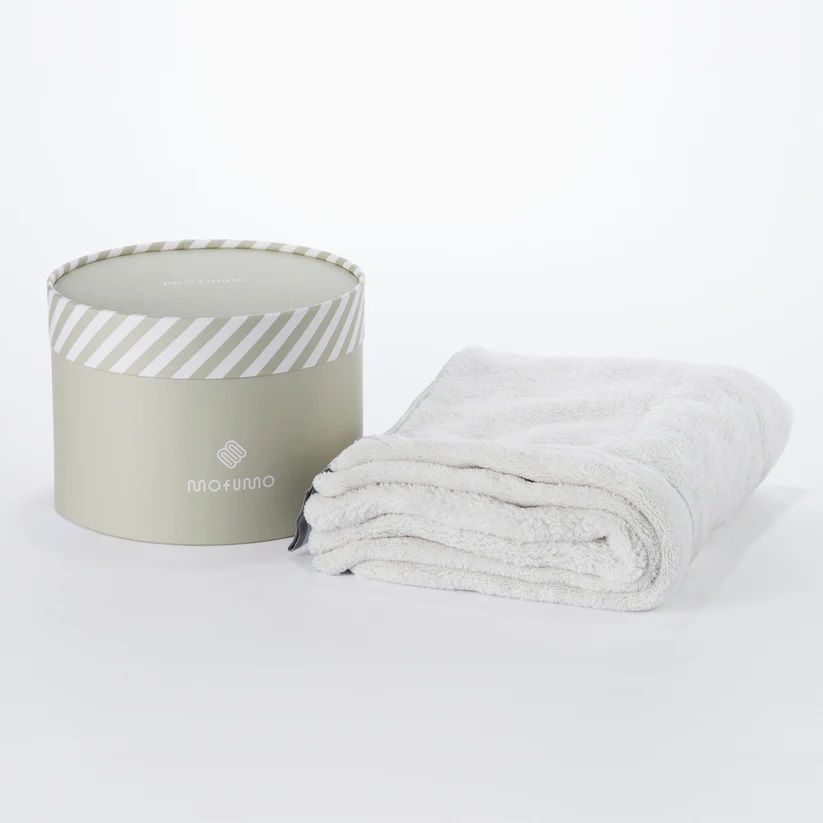 【mofumo】美髪専用ナイトケアタオル （ライトグレー）（031_5006）