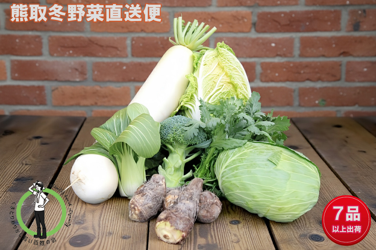 「わりかし若い百姓の会」が育てた熊取冬野菜（７品目以上）詰め合わせセット（033_5005）