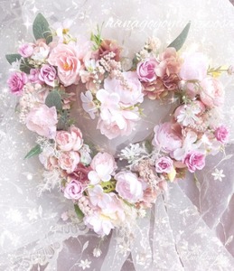 ハート型フラワーリース（036_5002）