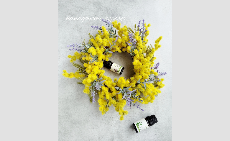 ミモザとラベンダーのラウンドリース（036_5010)