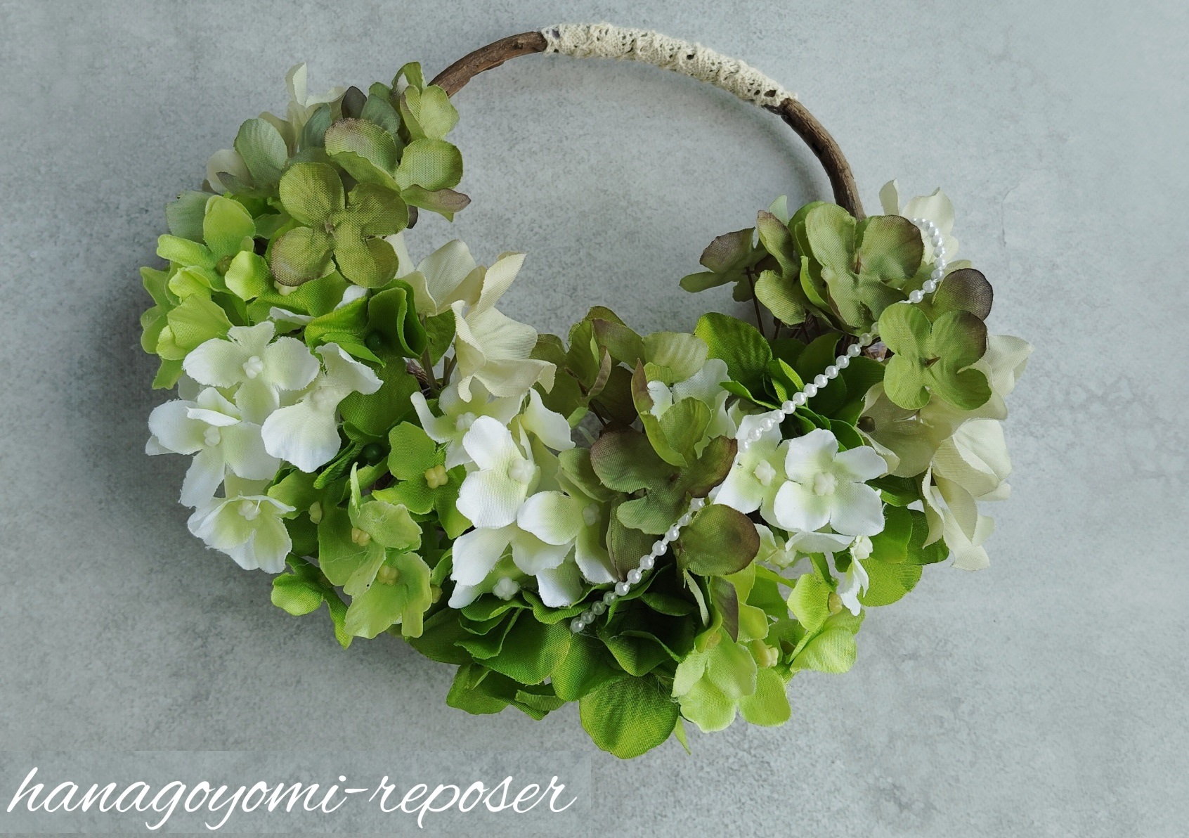 グリーン系紫陽花ハーフリース（036_5026）