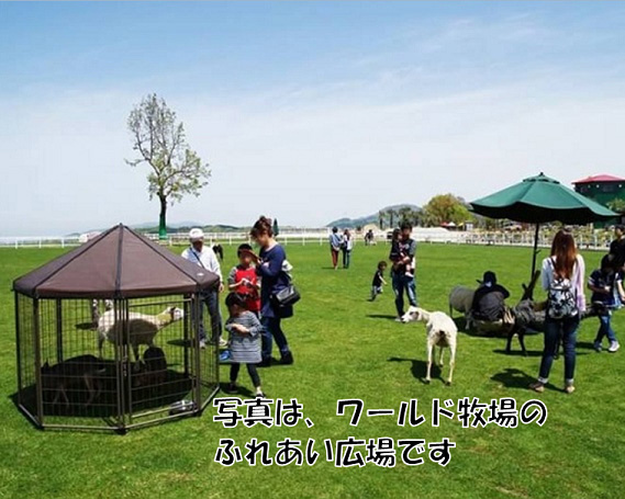 ワールド牧場入場無料券ペア1組