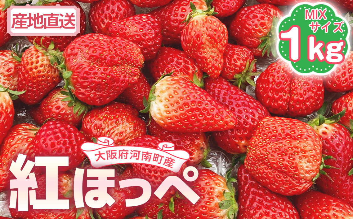 【紅ほっぺ】MIX（サイズいろいろ）1kg程度