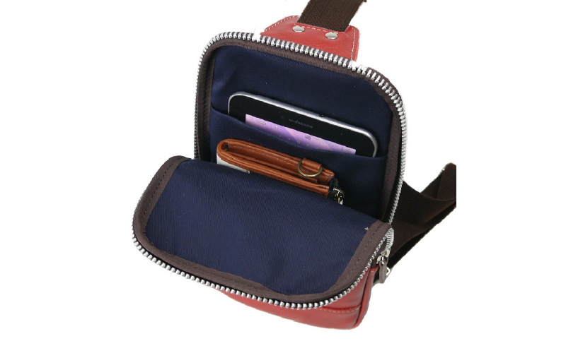 豊岡製牛革ボディバッグ　グリーン