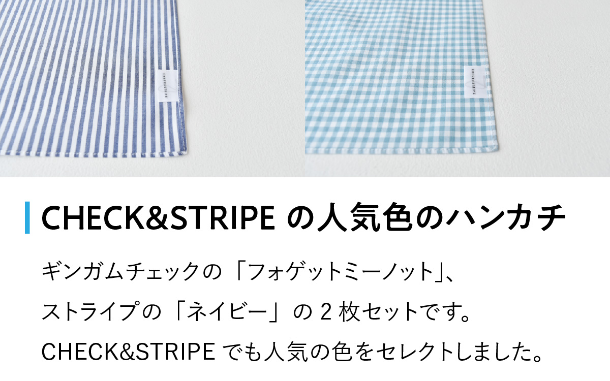 【ギフト対応・ラッピング済】 【播州織】 メンズ用ハンカチ2枚セット A