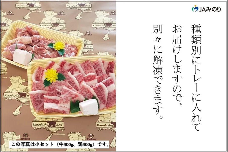 黒田庄和牛＆播州百日どり　BBQセット（小）【冷凍】