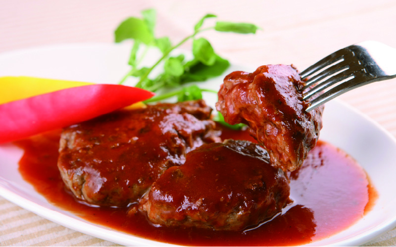 歯科衛生士が本気で作った神戸牛入プレミアムハンバーグ130g 5個セットデミグラスソース30ml×5本