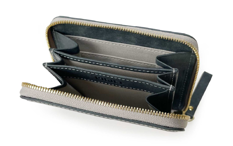 【豊岡財布】コンパクト財布　チャコール