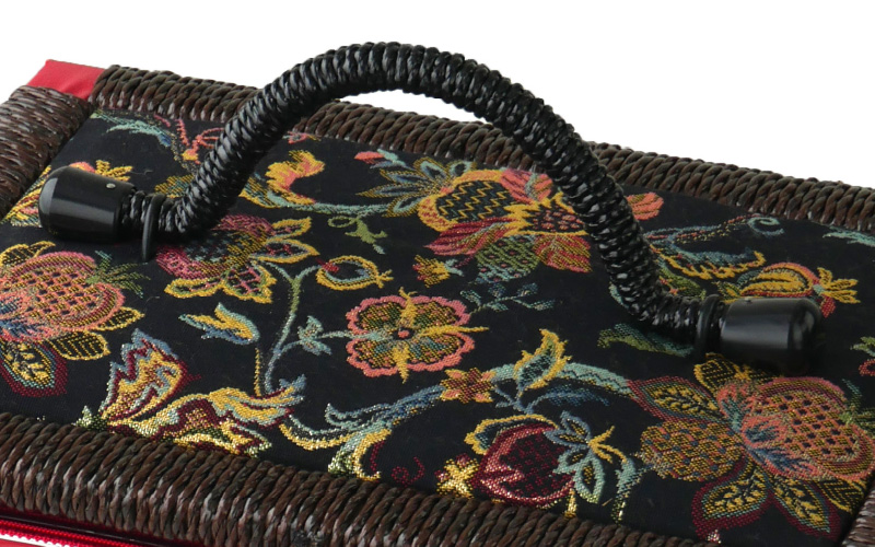 兵庫県産ソーイングバスケット（お裁縫箱）フタ持ち手式（B柄）