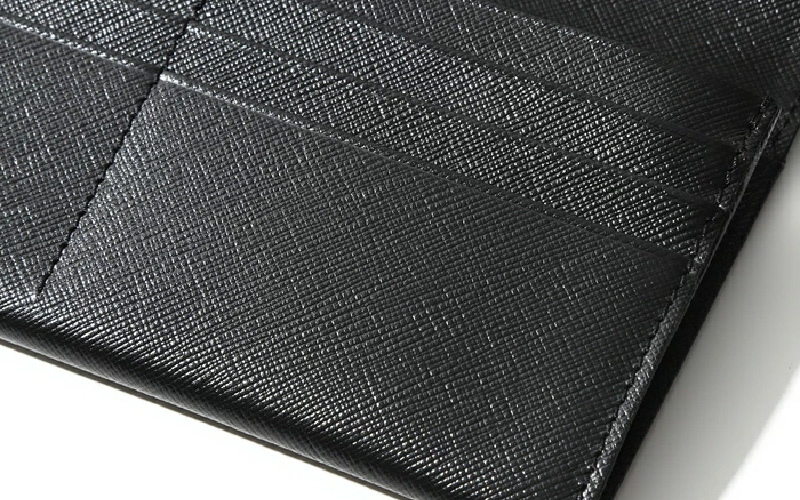 サフィアーノ　二つ折り長財布・名刺入れセット ネイビー