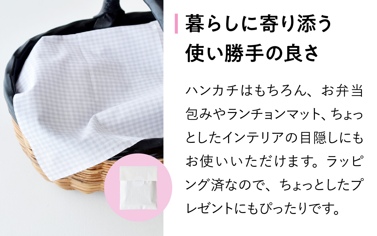 【ギフト対応・ラッピング済】 【播州織】 レディース用ハンカチ2枚セット B