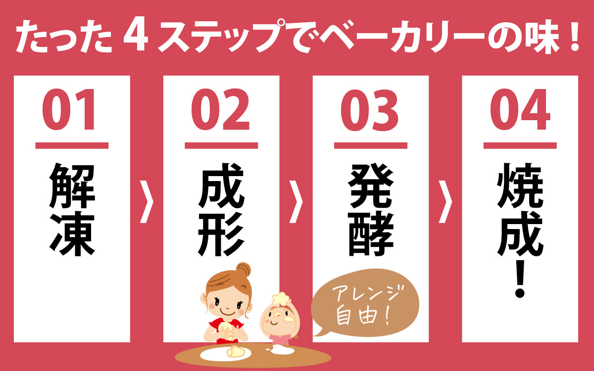冷凍生地のアレンジパンキット【白パン】（手づくりパンキット） 24個入り