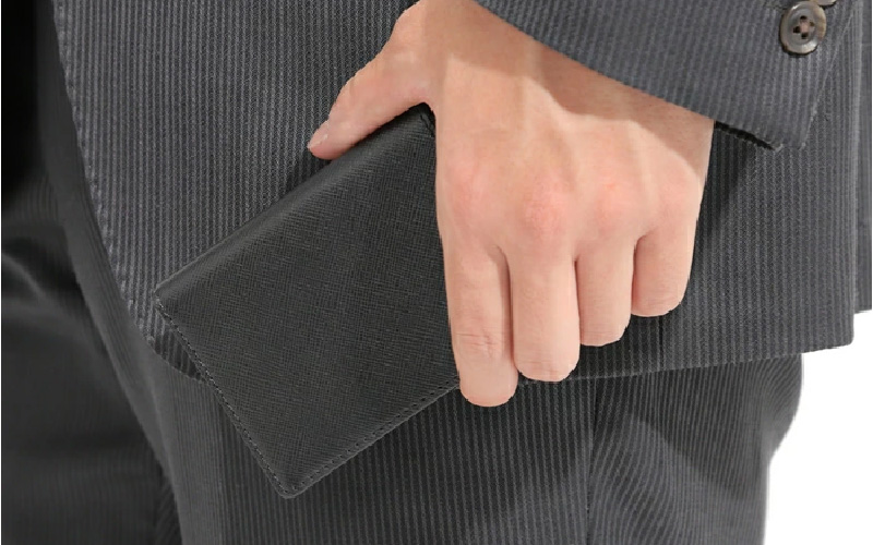 サフィアーノ　二つ折り長財布・名刺入れセット ブラウン