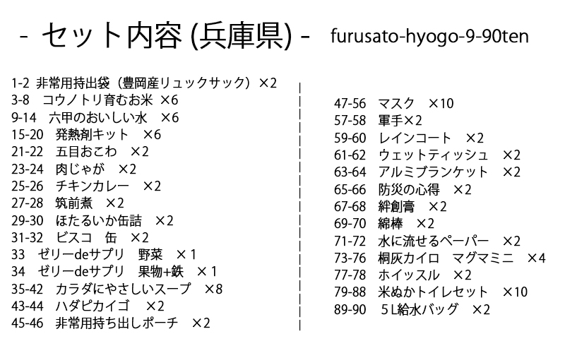 【人と防災未来センター協力】2人用 90点防災グッズ 豊岡産【オレンジ&レッド】