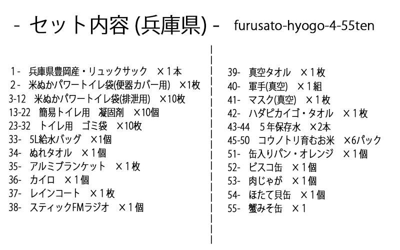 豊岡産バッグ 防災セット 1人用 55点 米ぬかトイレ付 レッド【 防災グッズ 防災用品 防災リュック 地震対策 災害対策 非常時 備え 対策 保存食 お水 飲料水 防災セット トイレ 米ぬか 備蓄 非常用 簡易 非常食 5年保存 長期保存 災害 非常用 】