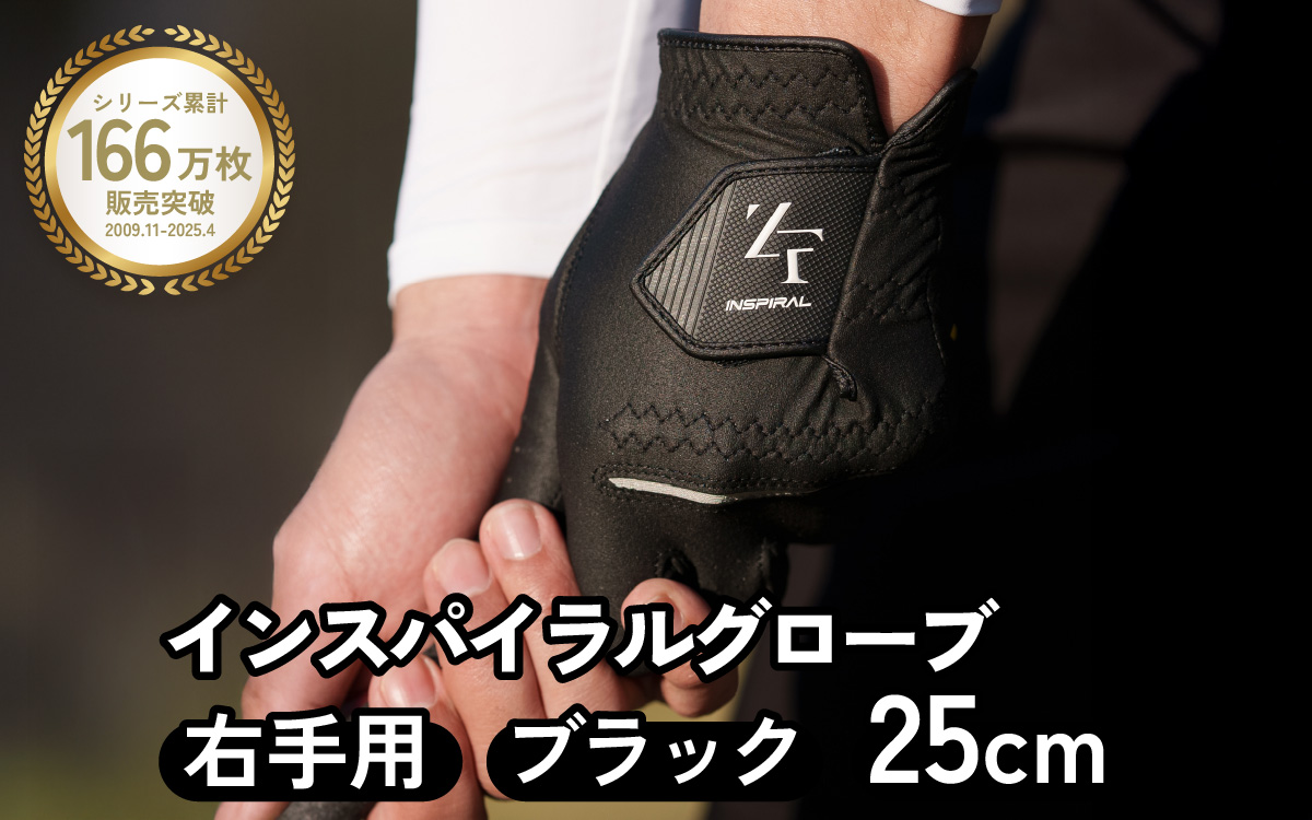 インスパイラルグローブ ブラック 右手用　(25cm)