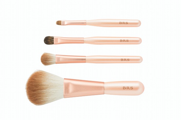 BRSメイクブラシ4本セット(ロゼ)