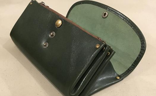 【alto.】ふんわりジャバラ長財布　AKEW-0400（グリーン）