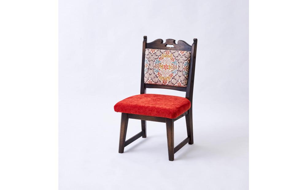 【神戸を代表する】創業150年日本一古い洋家具屋の小椅子ポロチェア【永田良介商店】【Orange flower／Low type】